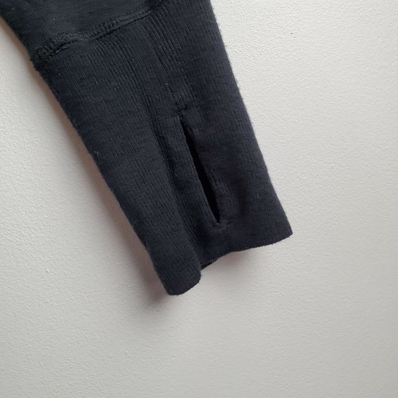 Athleta Criss-Cross Long Sleeve Black Dress Soft Modal Fabric Sz S - Picture 6 of 10